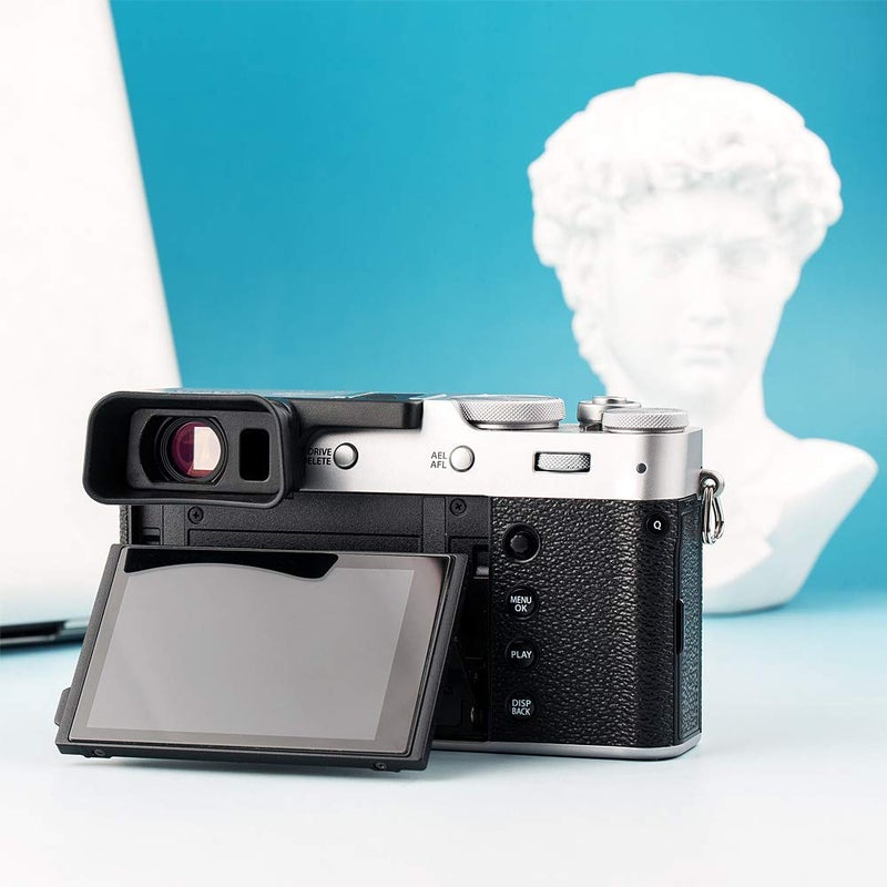 Kiorafoto Soft Silicon Camera Viewfinder Eyecup Eyepiece Eyeshade for Fujifilm Fuji X100VI & X100V Eye Cup Protector (Hot Shoe Mount Installation) - Image 2